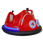 Auto tamponneuse rouge Petit Pilote Angry Birds 6V avec pare-chocs en caoutchouc, joysticks et éclairage LED bleu