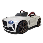 Voiture électrique pour enfant Petit Pilote Bentley Bacalar blanche avec siège en cuir et pneus en caoutchouc