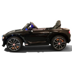 Voiture électrique enfant Petit Pilote Bentley EXP 12V noire avec siège en cuir matelassé et jantes sport