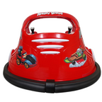 Bumper Car Angry Birds 6V rouge Petit Pilote avec pare-chocs en caoutchouc et décorations Angry Birds pour enfants