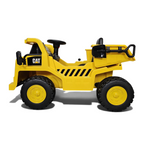 Camion benne électrique Petit Pilote Caterpillar jaune pour enfant avec benne basculante et pneus robustes