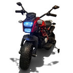 Moto électrique pour enfant Petit Pilote Grom Superbike rouge métallisé avec phares LED allumés et pneus EVA robustes