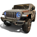 Jeep électrique enfant Petit Pilote Gladiator 12V grise avec phares LED bleus et pneus tout-terrain robustes