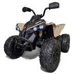 Quad électrique enfant Petit Pilote Can Am Maverick kaki avec pneus EVA, phares LED et design tout-terrain robuste