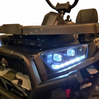 Quad électrique enfant Petit Pilote 12V camouflage vert avec phares LED fonctionnels et design tout-terrain robuste