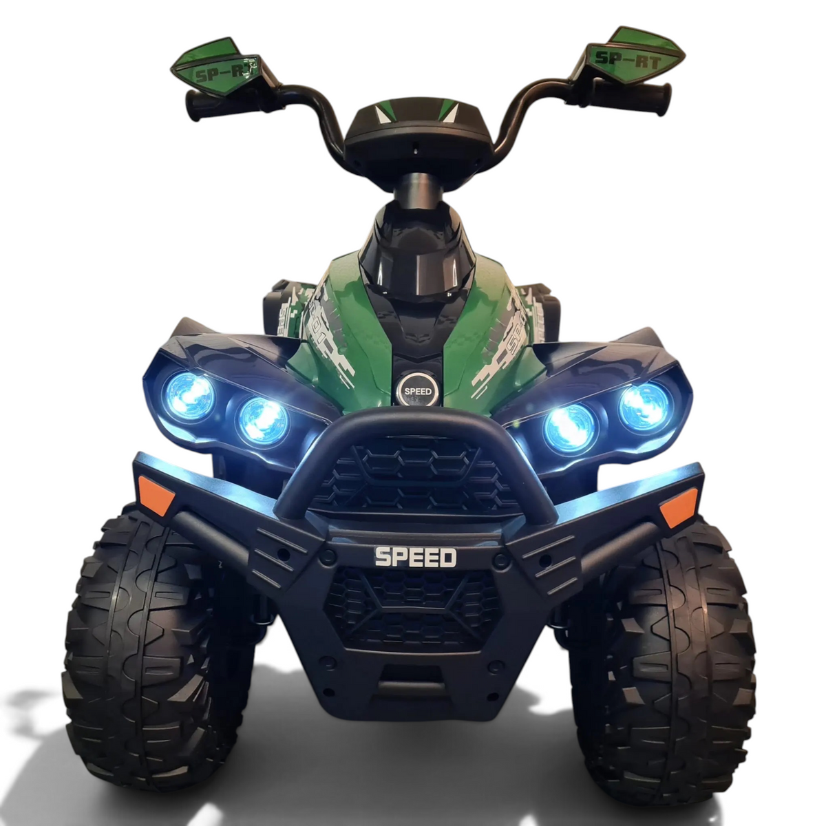 Quad électrique enfant Petit Pilote Phyton 12V camouflage avec phares LED allumés et design robuste pour petits aventuriers