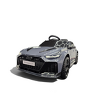 Voiture électrique pour enfant Petit Pilote Audi RS6 Avant GT grise avec phares LED et design sportif réaliste