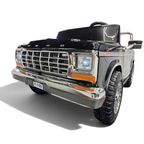 Voiture électrique enfant Ford F-150 Classic 24V noir métallisé 2 places chez Odecare avec calandre chromée