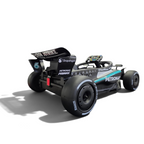 Voiture électrique enfant Mercedes Formule 1 noire Petit Pilote avec pneus EVA et détails de course authentiques