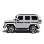 Voiture électrique pour enfant Petit Pilote Mercedes G500 blanche avec pneus EVA et design SUV robuste