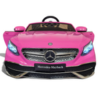 Voiture électrique enfant Petit Pilote Mercedes S650 rose avec phares LED allumés et calandre chromée emblématique