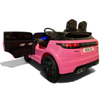 Voiture électrique enfant Petit Pilote Range Rover Velar rose avec portes ouvrantes, phares LED et pneus en caoutchouc