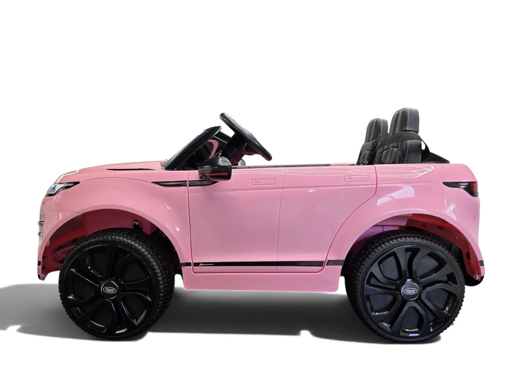 Voiture électrique pour enfant Petit Pilote Range Rover Evoque rose avec pneus en caoutchouc et siège en cuir