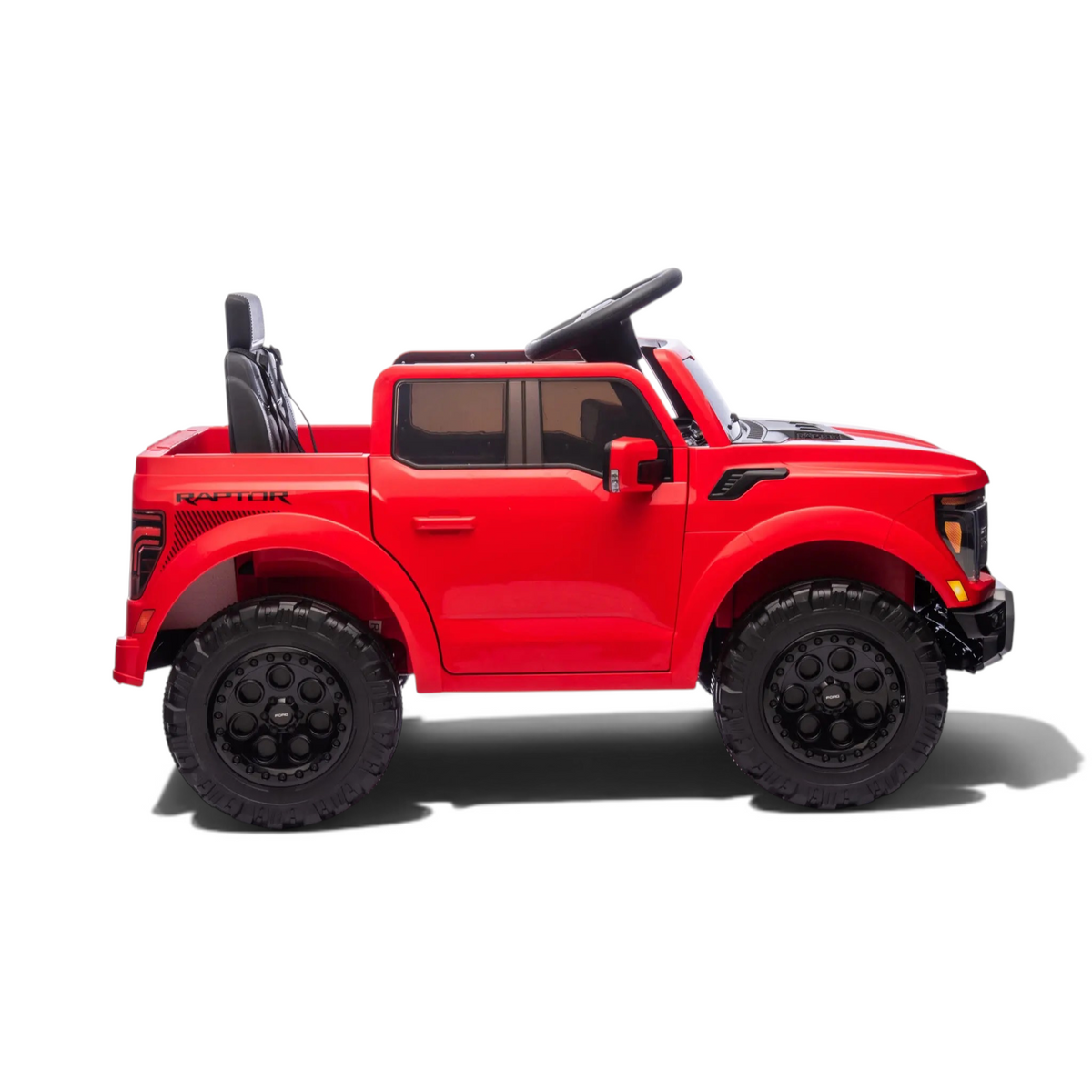 Voiture électrique enfant Petit Pilote Ford Raptor rouge 1 place avec roues tout-terrain et design réaliste