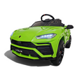 Voiture électrique pour enfant Petit Pilote Lamborghini Urus verte avec phares LED allumés et pneus EVA
