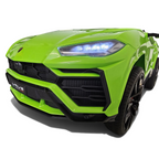 Voiture électrique pour enfant Petit Pilote Lamborghini Urus verte avec phares LED fonctionnels et design sportif
