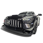 Voiture électrique enfant Petit Pilote Mercedes AMG GT3 noire métallisée avec phares LED et calandre sportive