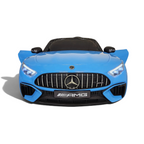 Voiture électrique enfant Petit Pilote Mercedes SL63 bleu métallisé avec phares LED et calandre sportive