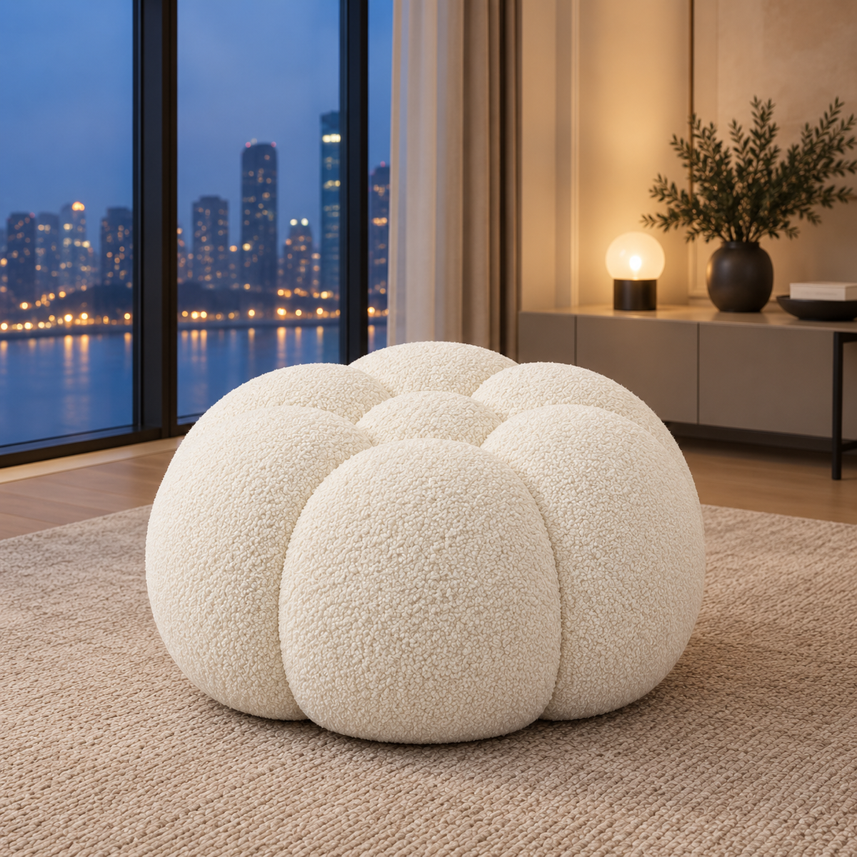 Rousseau — Pouf compressé