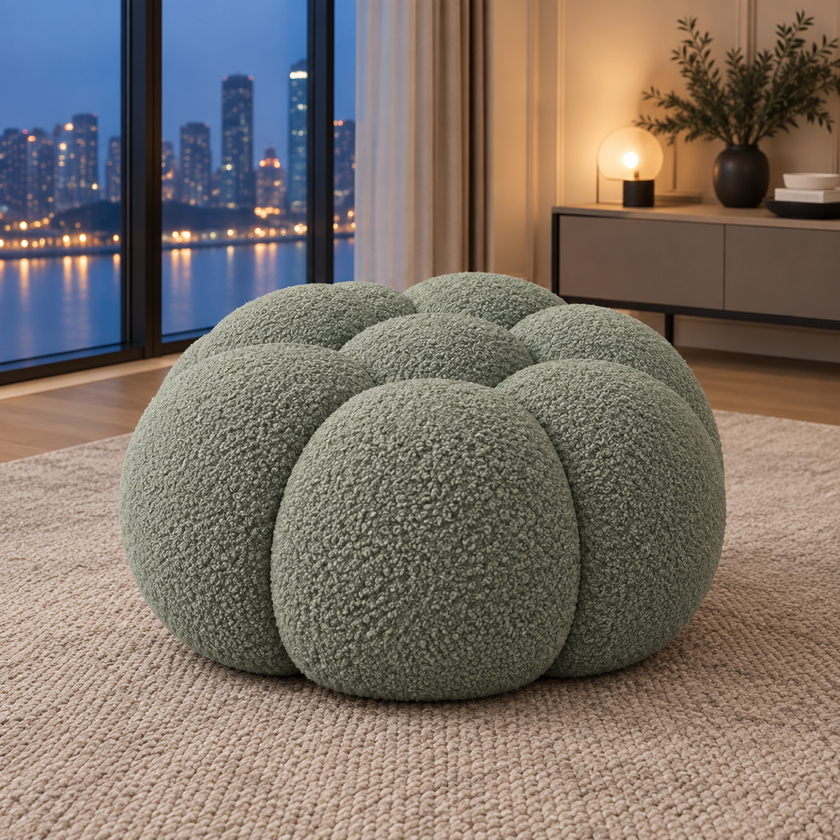 Rousseau — Pouf compressé
