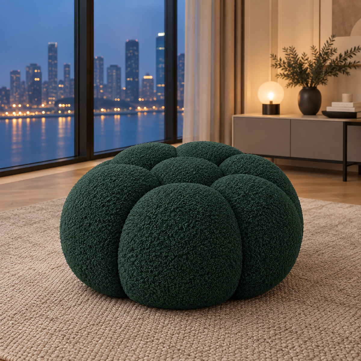 Rousseau — Pouf compressé